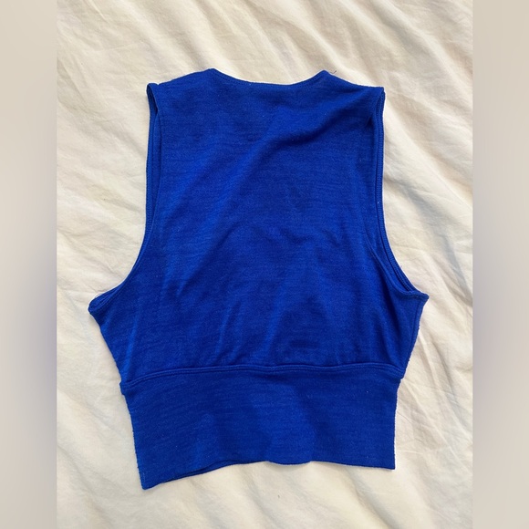 Wilfred blue v-neck crop top - Picture 2 of 2